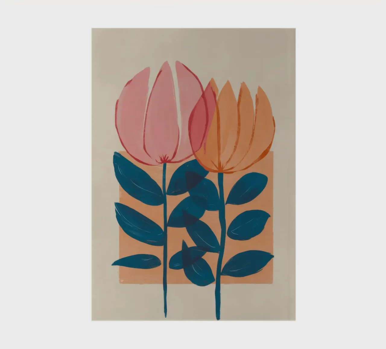 Simple Tulip Stems notebook by Irish Strokes