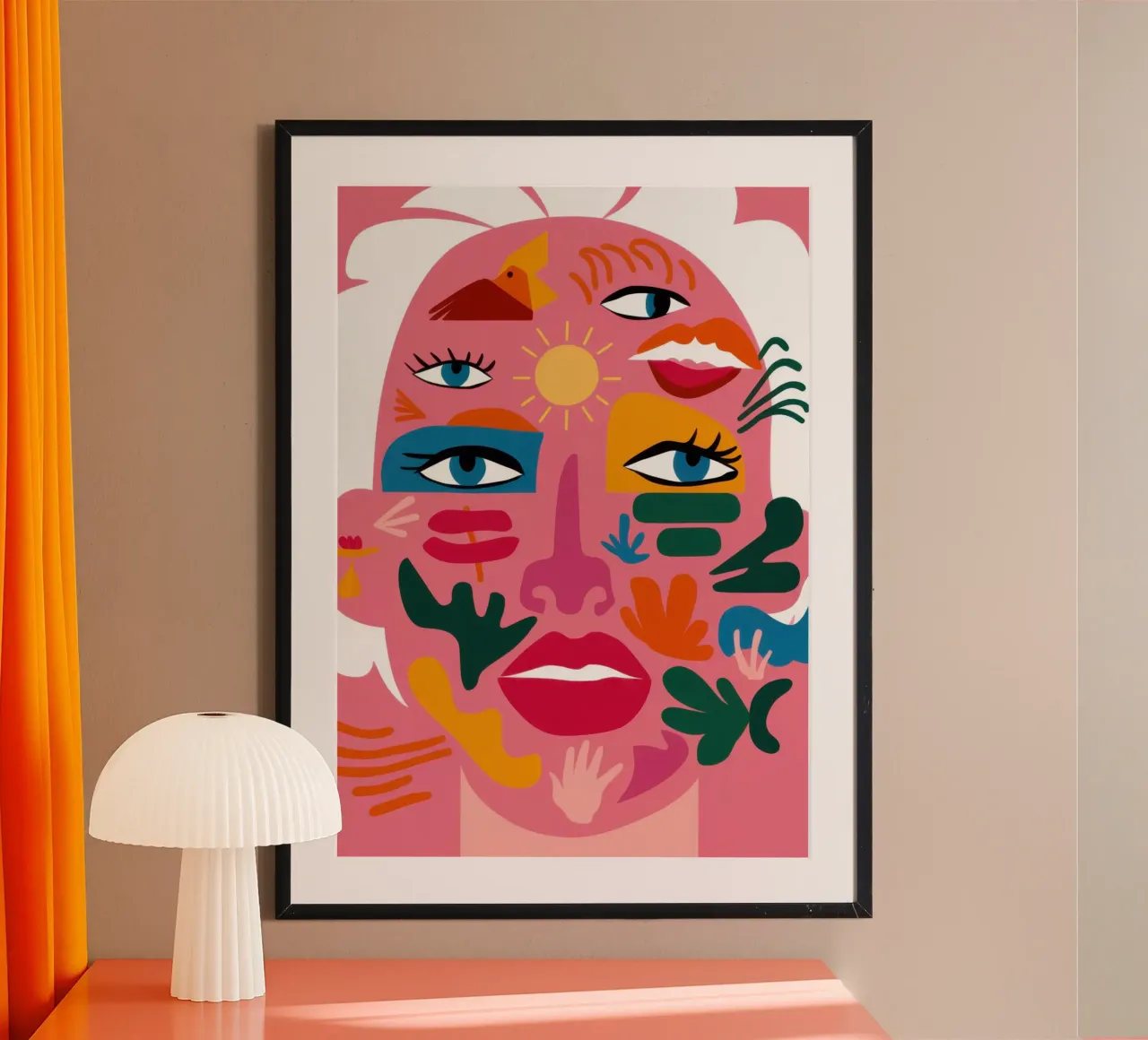 Caleidoscopio di sensi poster con telaio in plastica da Luna Aura