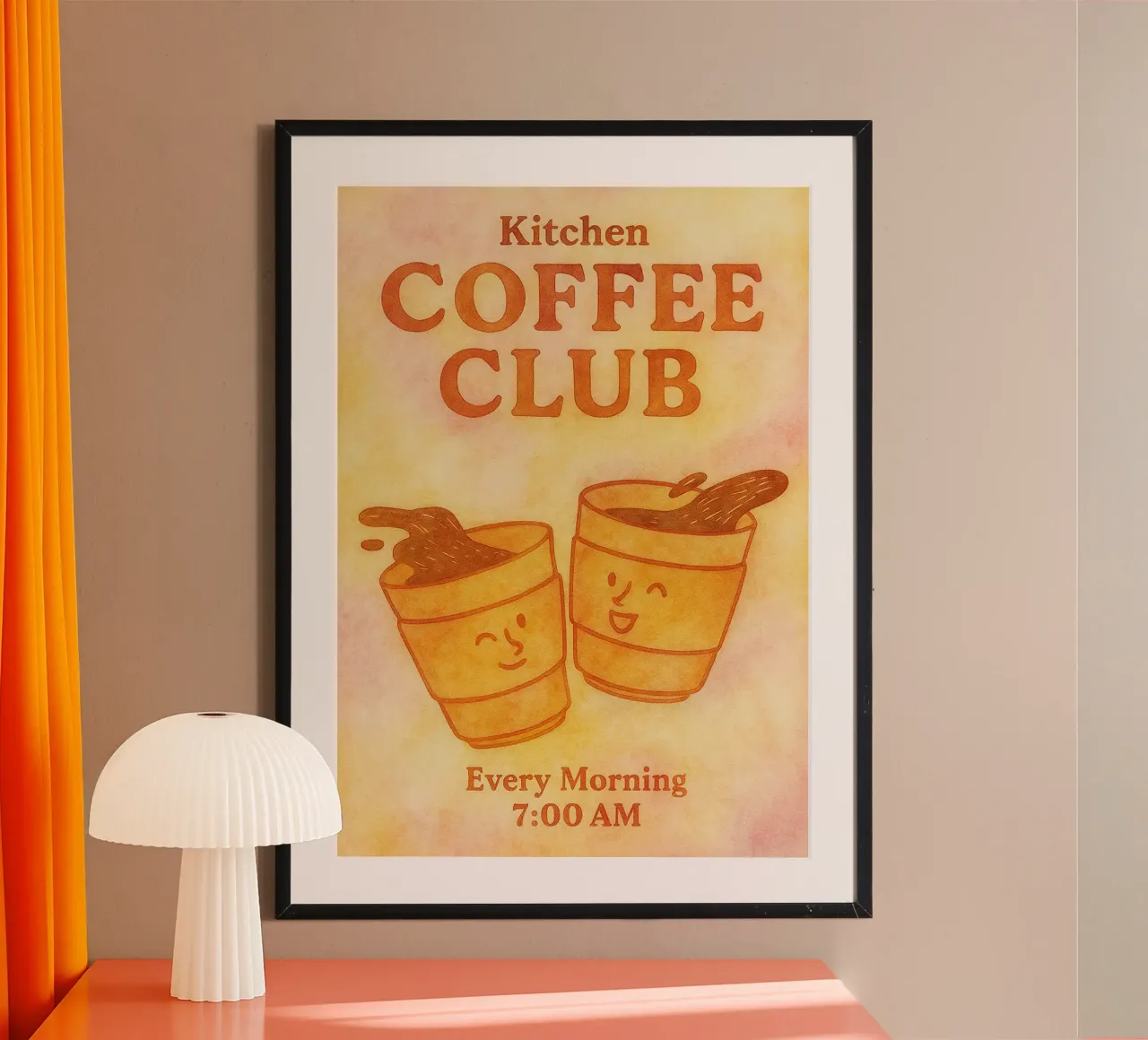 cucina caffè club pittura poster da bonangroads
