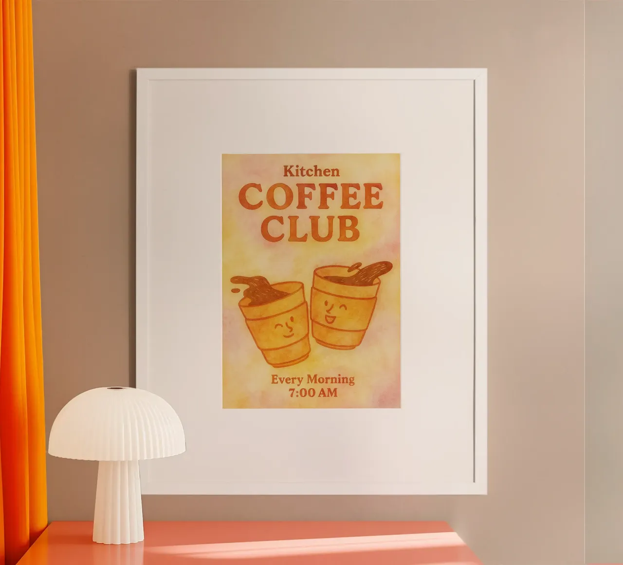 cucina caffè club pittura poster da bonangroads