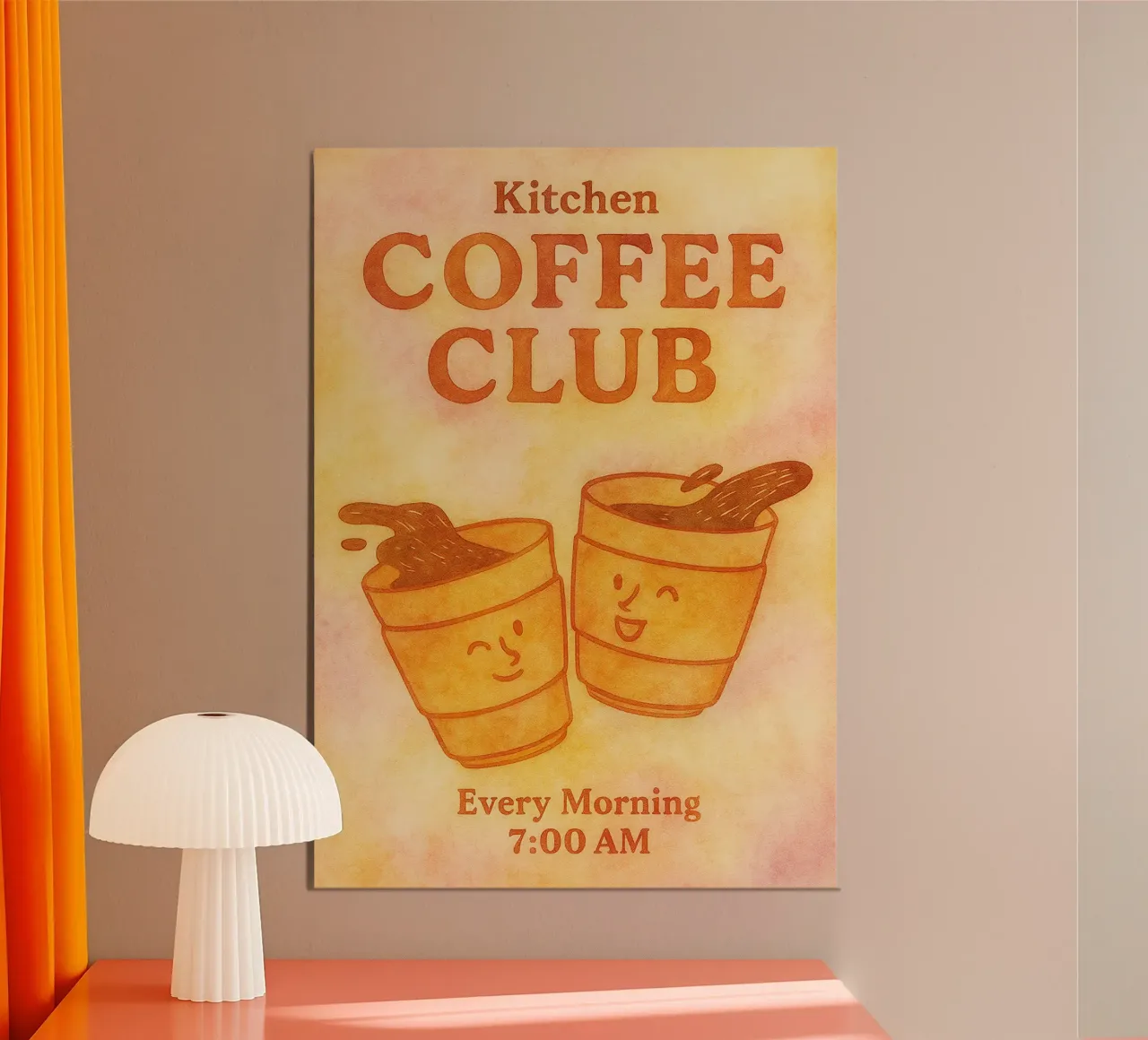 cucina caffè club pittura poster da bonangroads