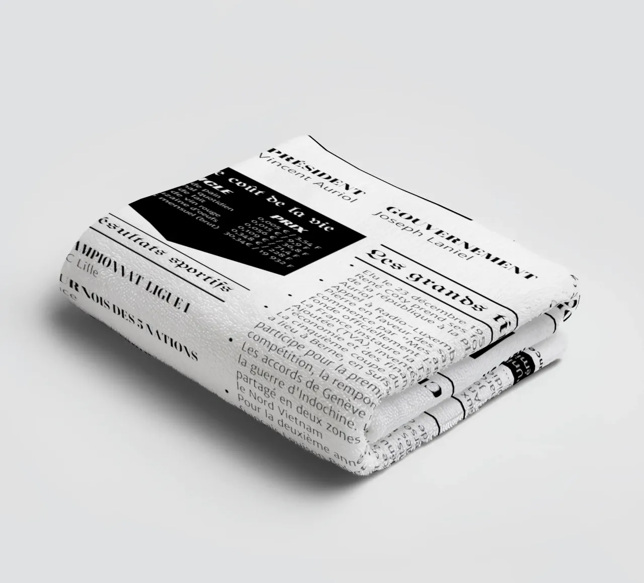 Diary of the year 70 years back to 1954 towel by fltmfrance
