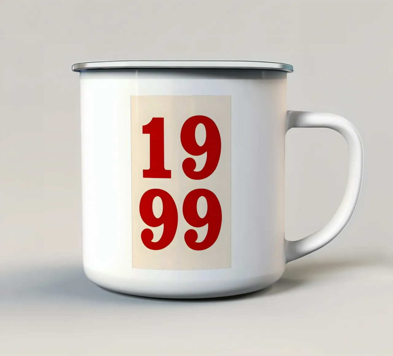 1999 tazza in smalto da Type & Tape