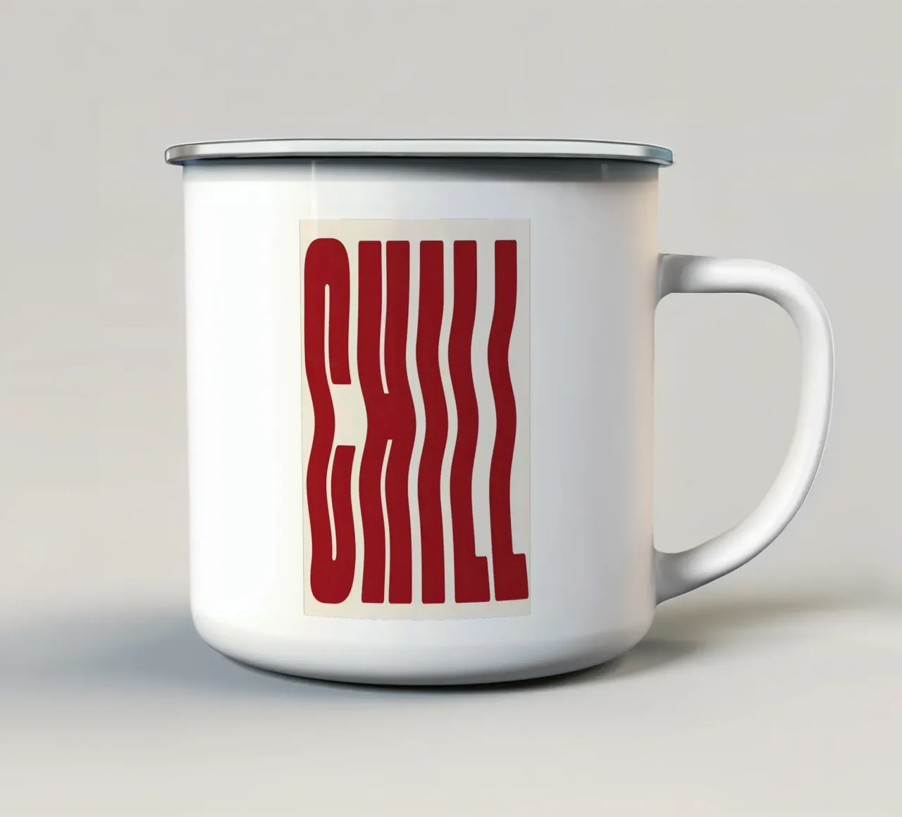 CHILL tazza in smalto da Type & Tape