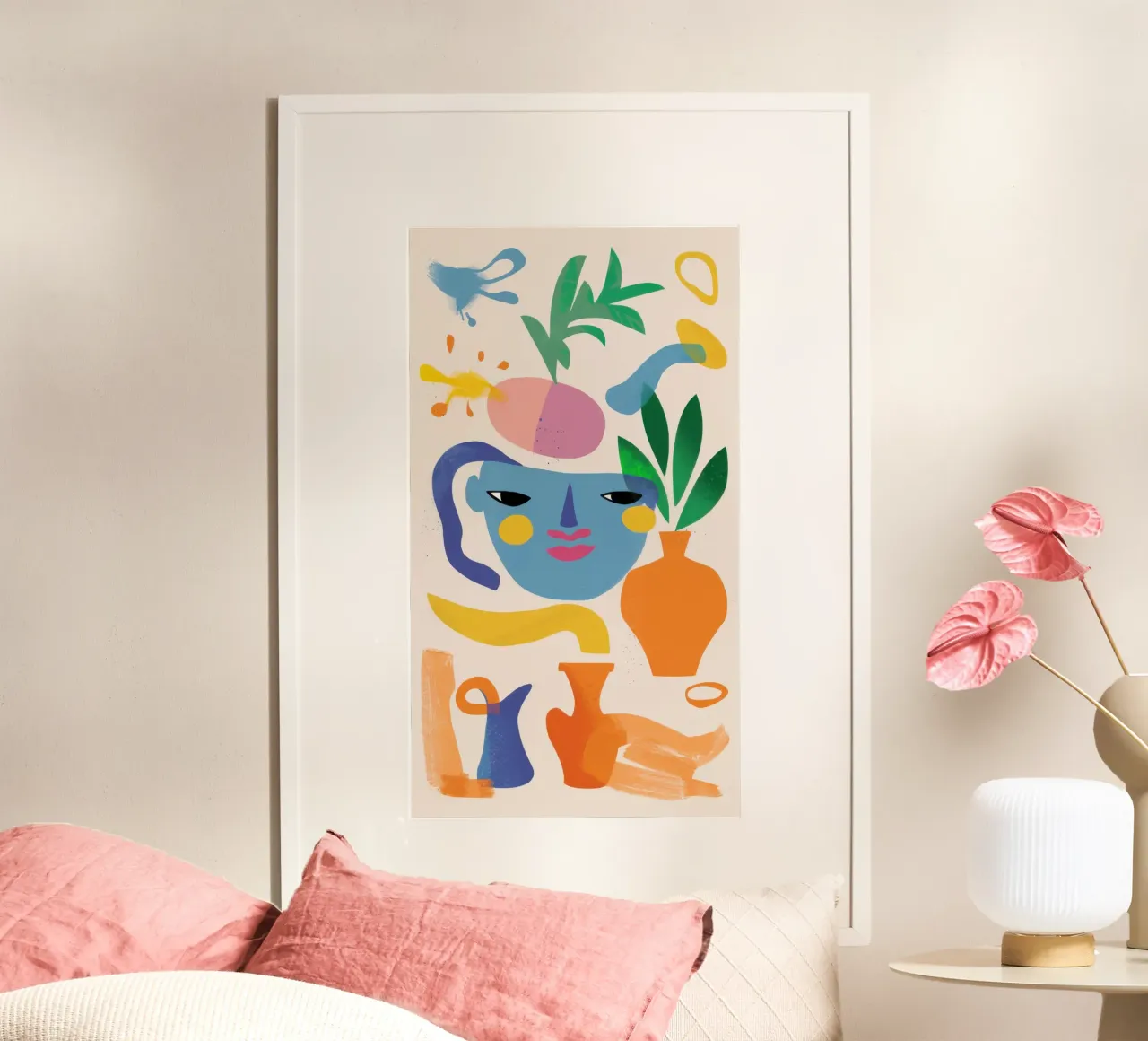Vaso Surreal Face poster da Irish Strokes