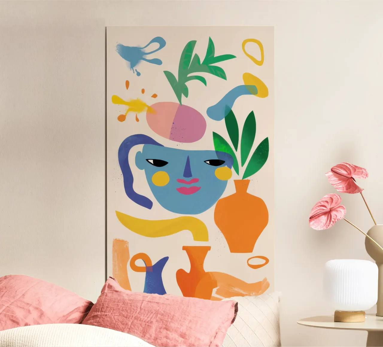 Vaso Surreal Face poster da Irish Strokes