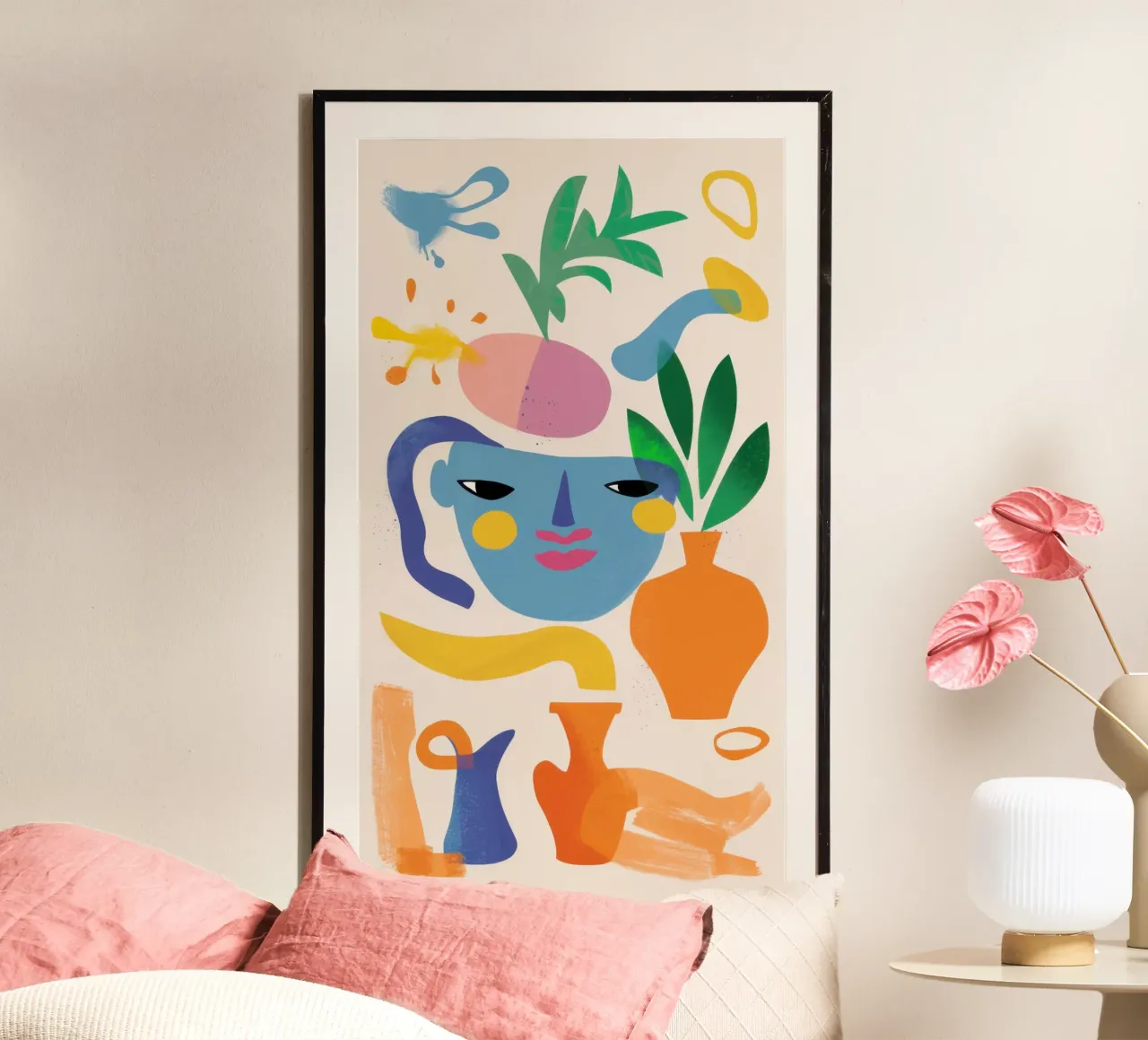 Vaso Surreal Face poster da Irish Strokes