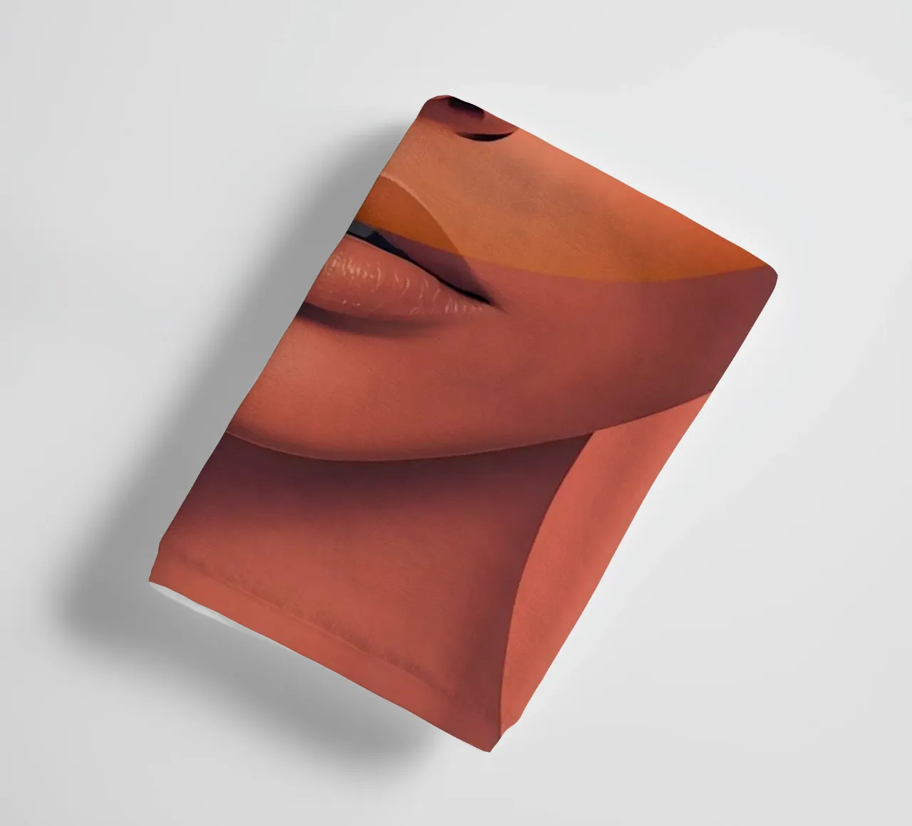 Woman's Face with Geometric Color Blocking art towel by DesignDoodle