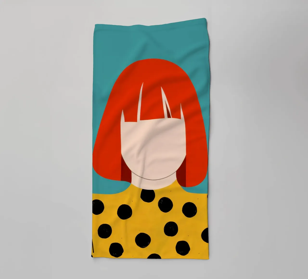 Redhead in Polka Dots towel by Luna Aura