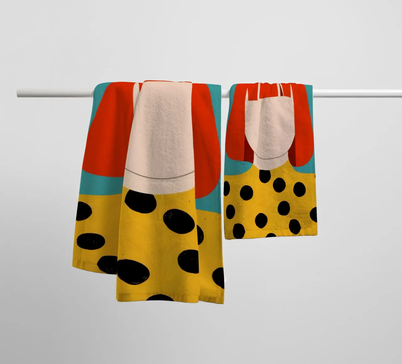 Redhead in Polka Dots towel by Luna Aura