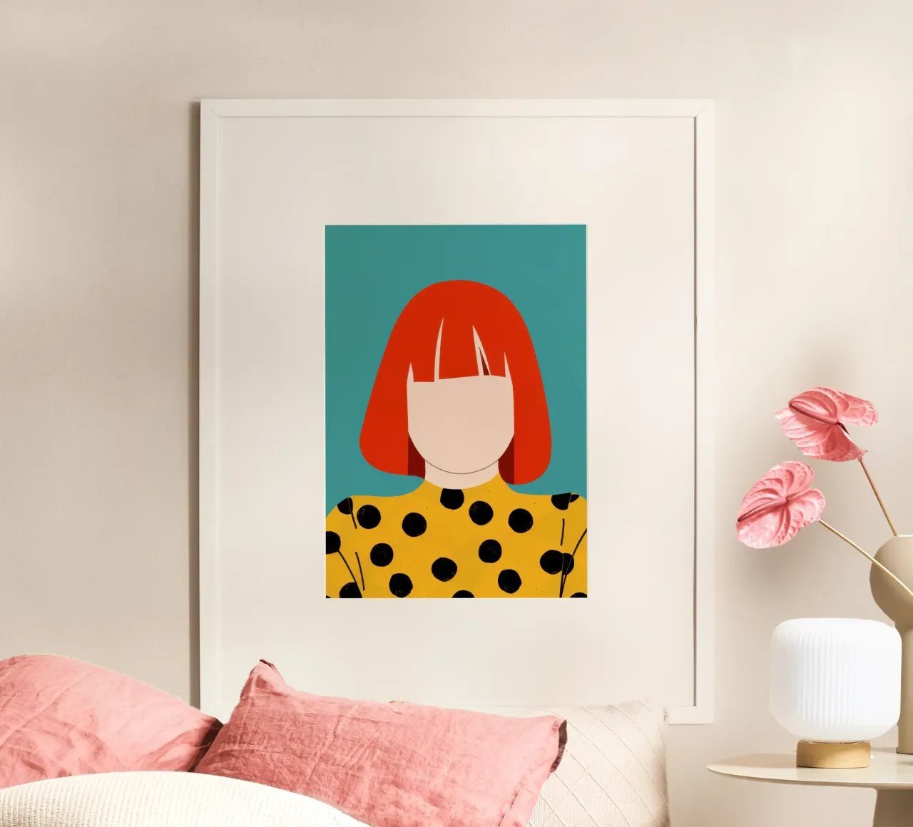 Redhead in Polka Dots hahnemühle by Luna Aura