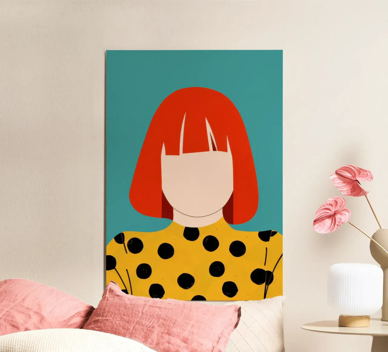 Redhead in Polka Dots hahnemühle by Luna Aura