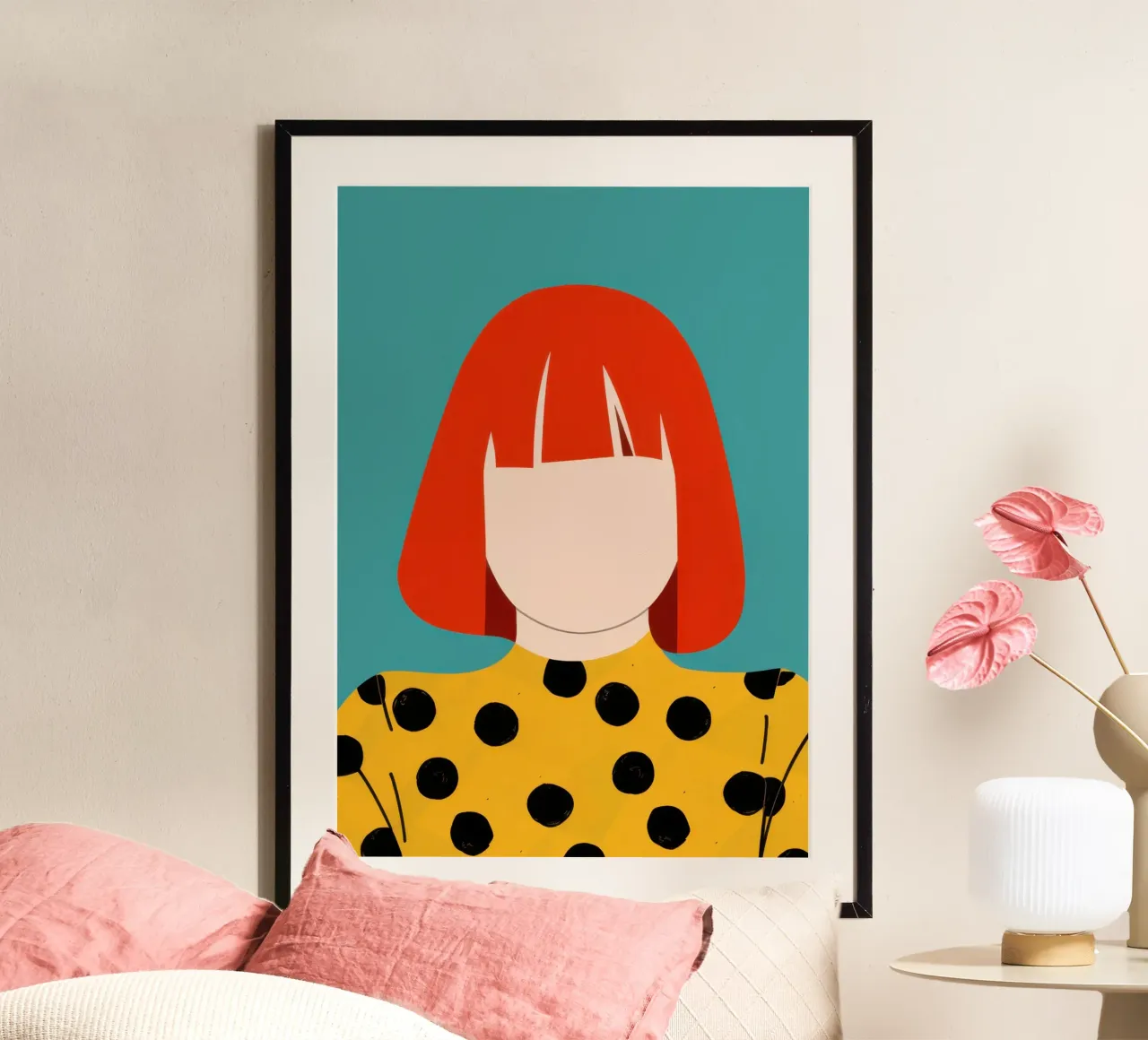 Redhead in Polka Dots hahnemühle by Luna Aura