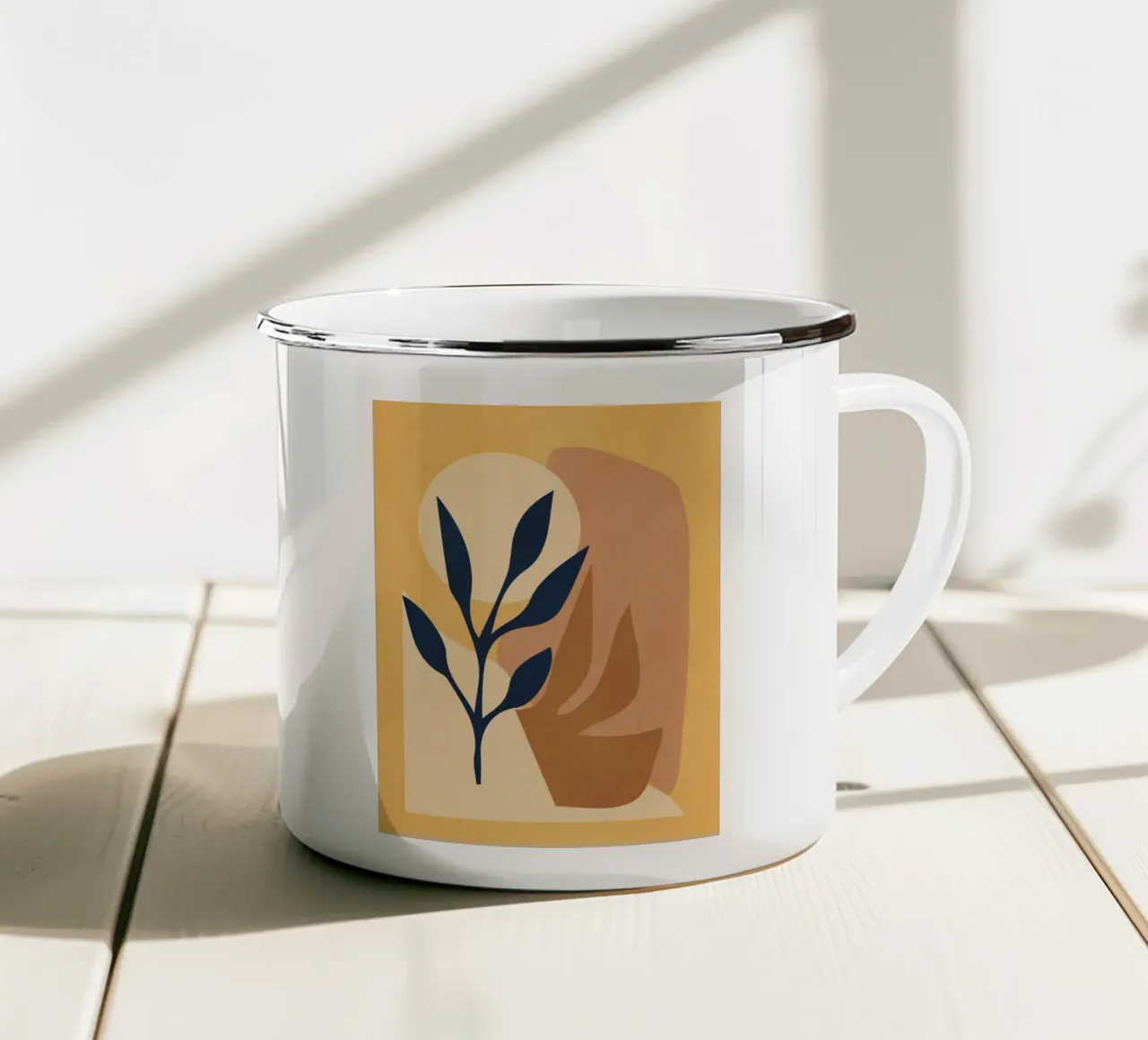 Forme morbide e sole tazza in smalto da LeaDArt