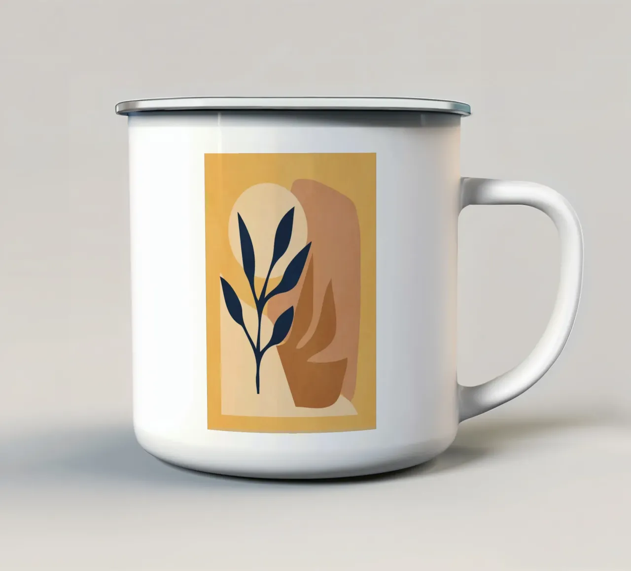 Forme morbide e sole tazza in smalto da LeaDArt
