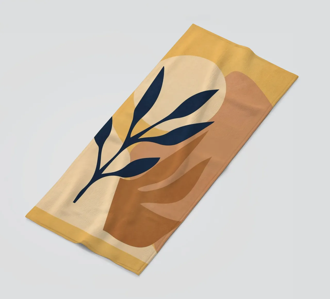 Soft Shapes and Sun beach towel by LeaDArt