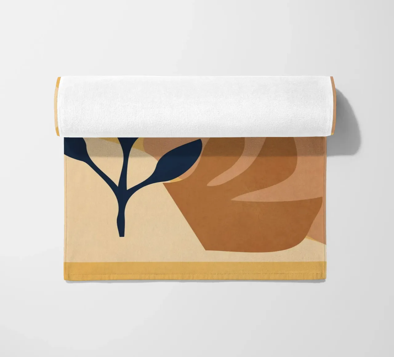 Soft Shapes and Sun beach towel by LeaDArt