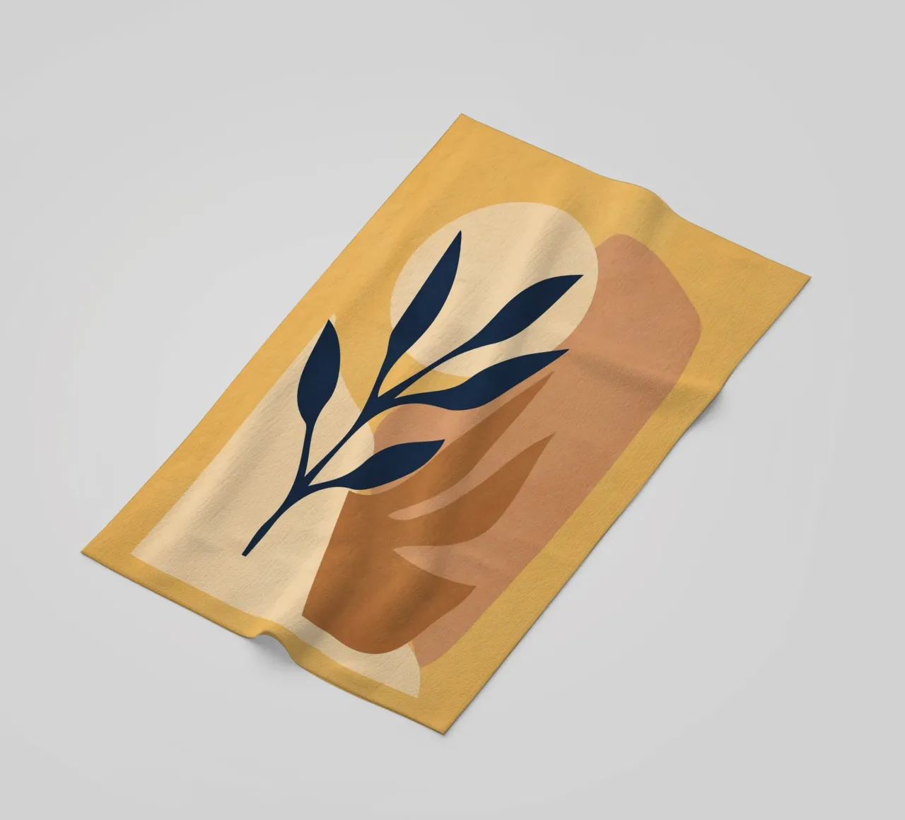 Soft Shapes and Sun beach towel by LeaDArt