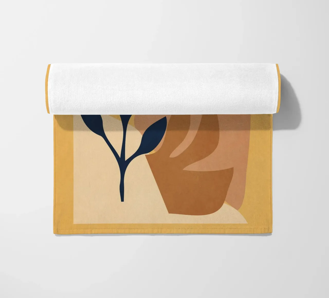 Soft Shapes and Sun beach towel by LeaDArt