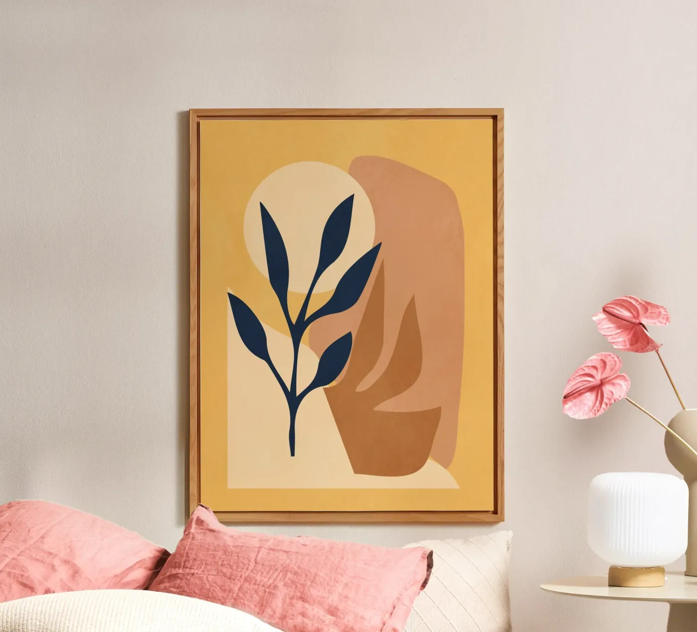 Soft Shapes and Sun pannello forex da LeaDArt