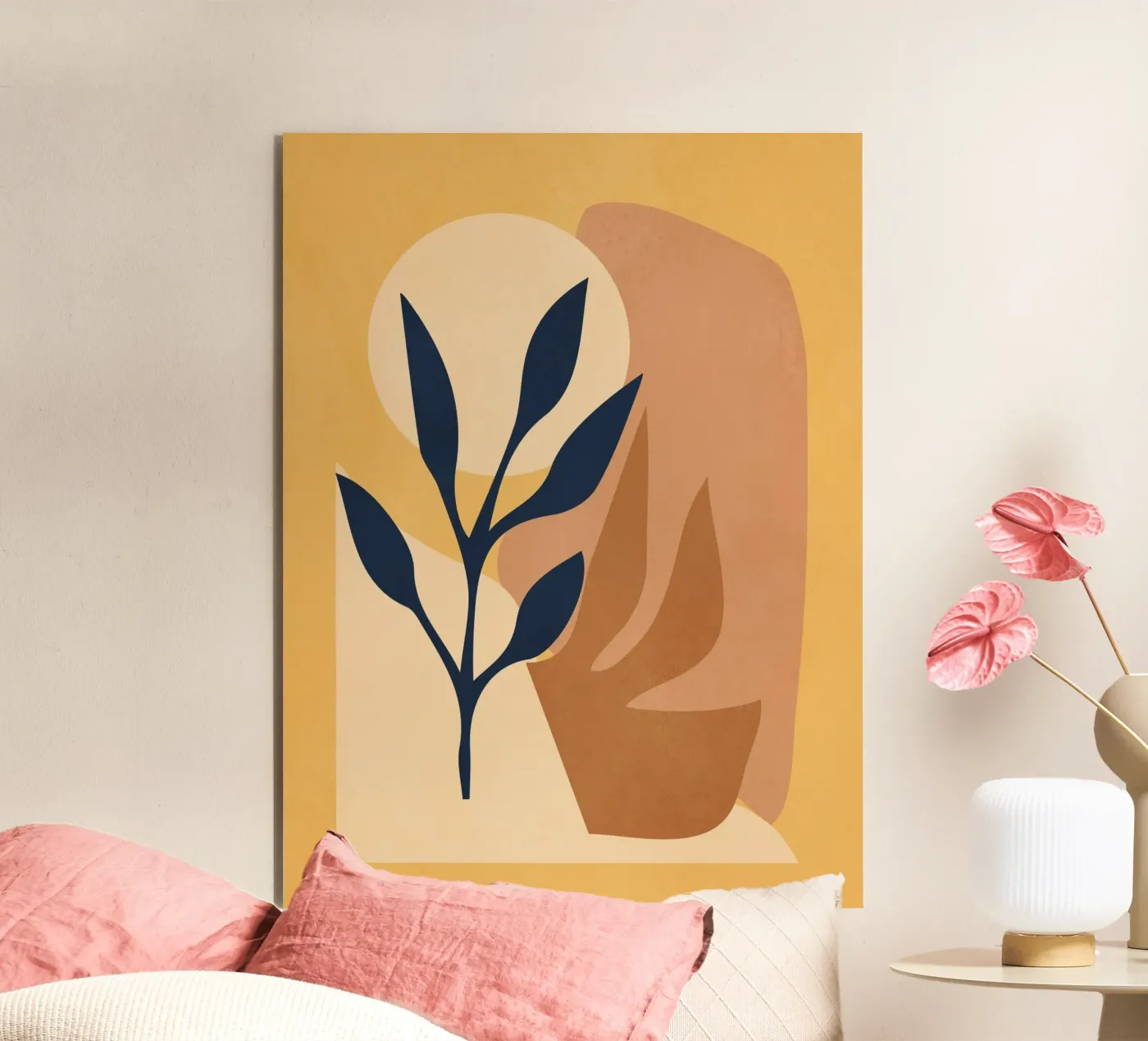 Soft Shapes and Sun pannello forex da LeaDArt
