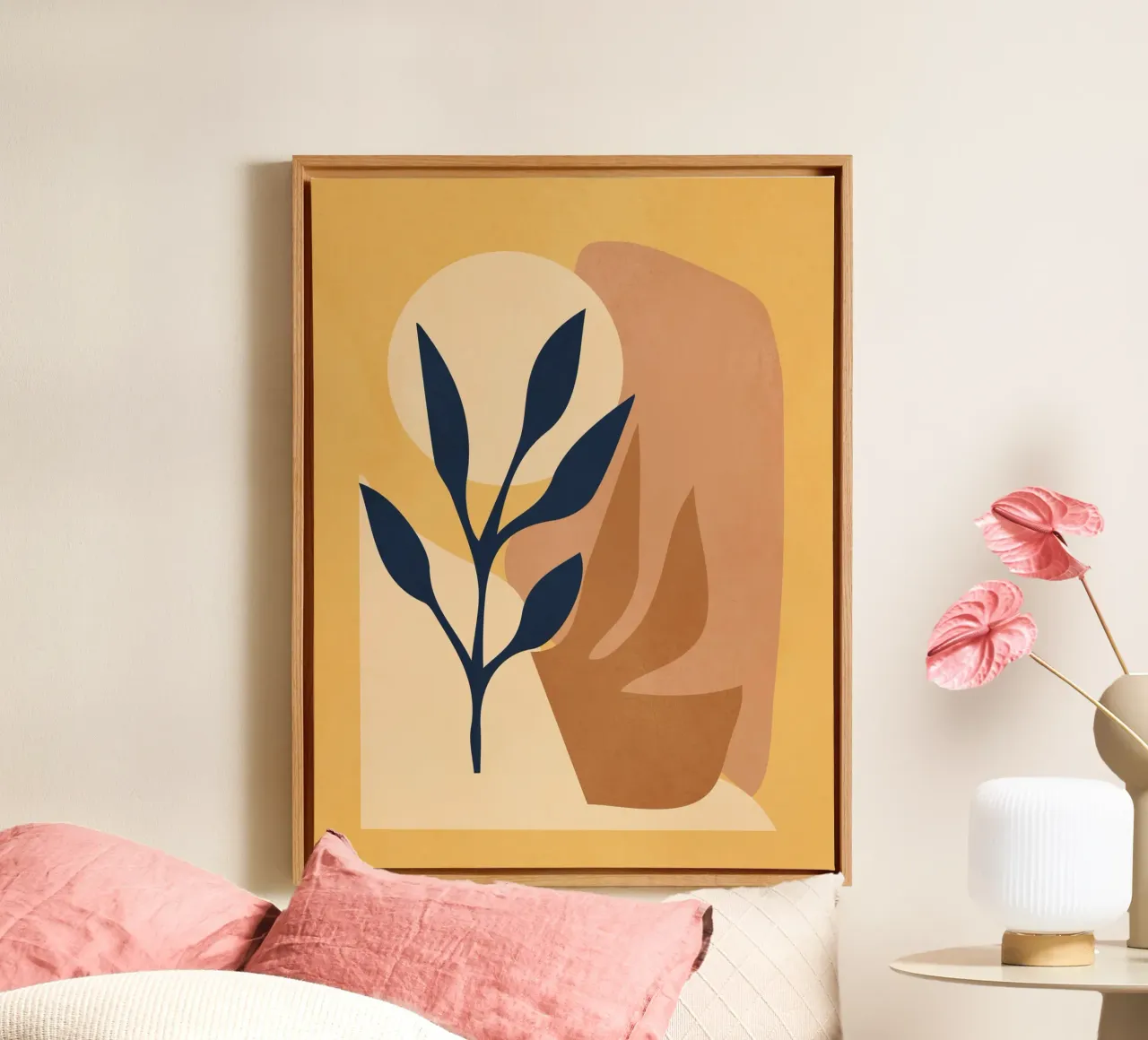 Forme morbide e sole tela con Cornice a cassetta da LeaDArt