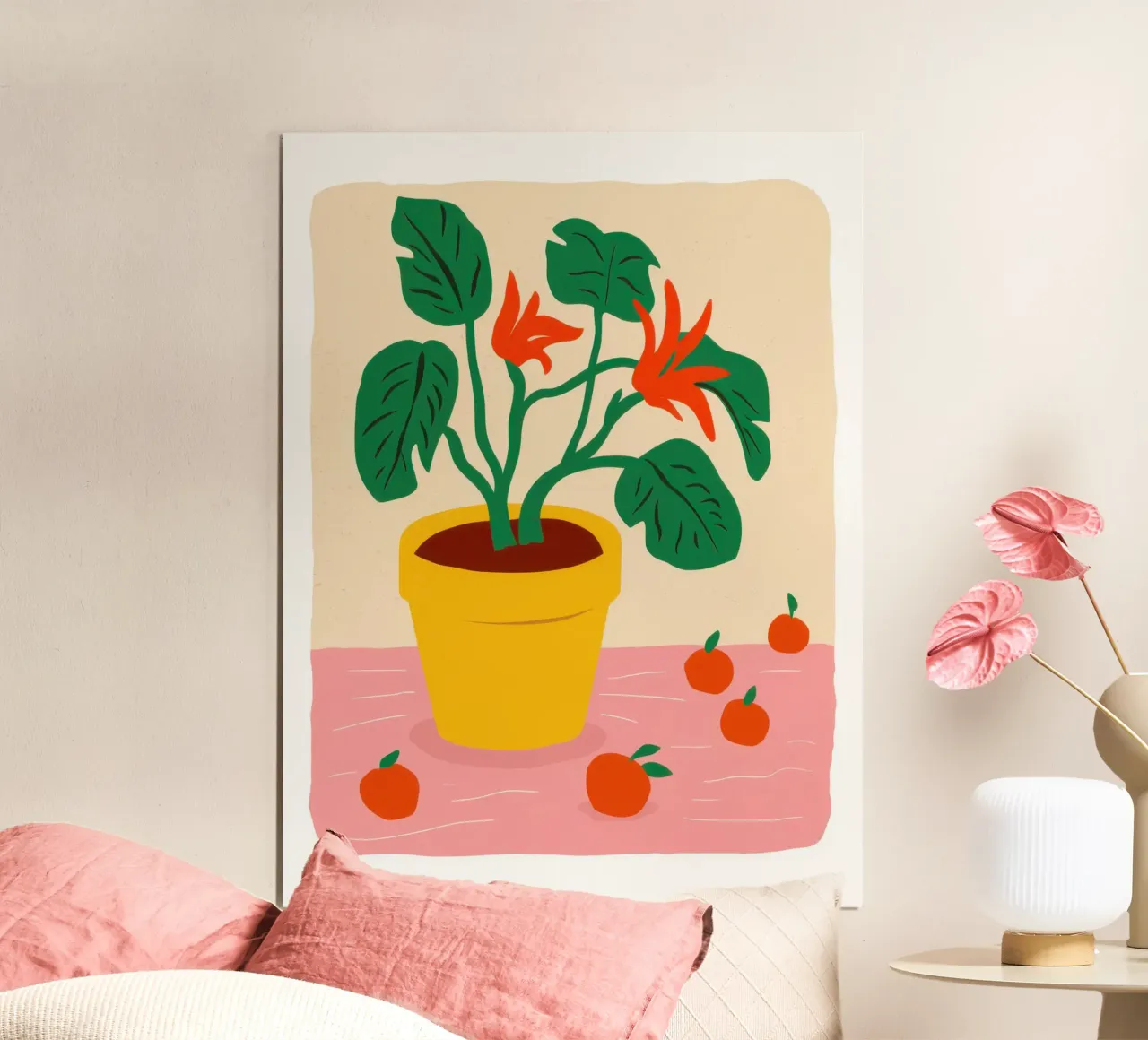 Semplice pianta in vaso poster con telaio in plastica da Irish Strokes