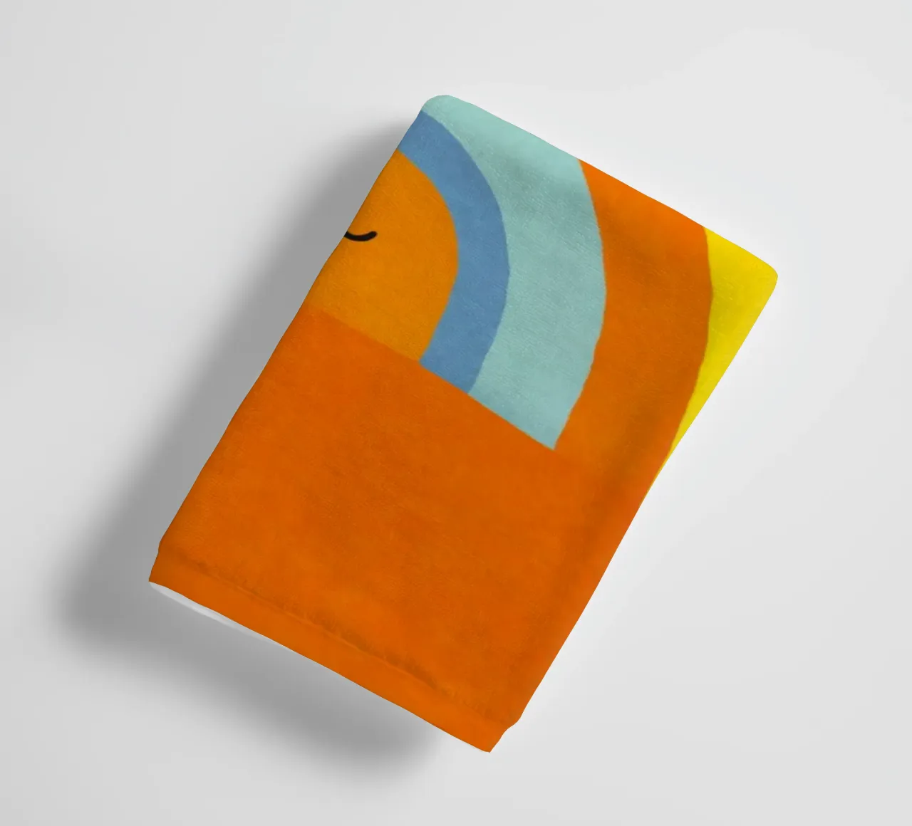Glückliches Lächeln Retro Regenbogen Vibes Handtuch von Andrea Haase Modern Home