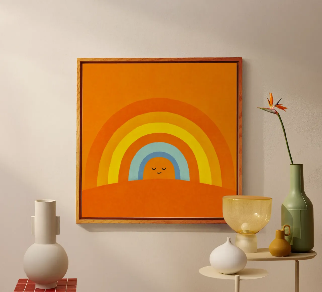 Happy Smile Retro Rainbow Vibes plexiglass da Andrea Haase Modern Home
