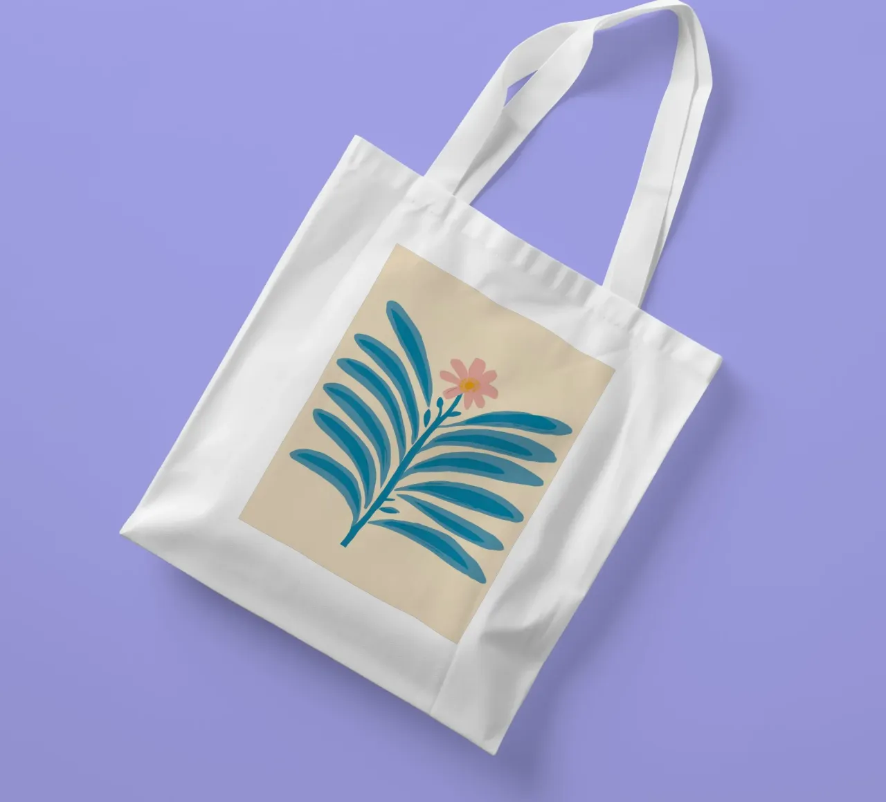 Elegant Azure Branch borsa in juta da Luna Aura
