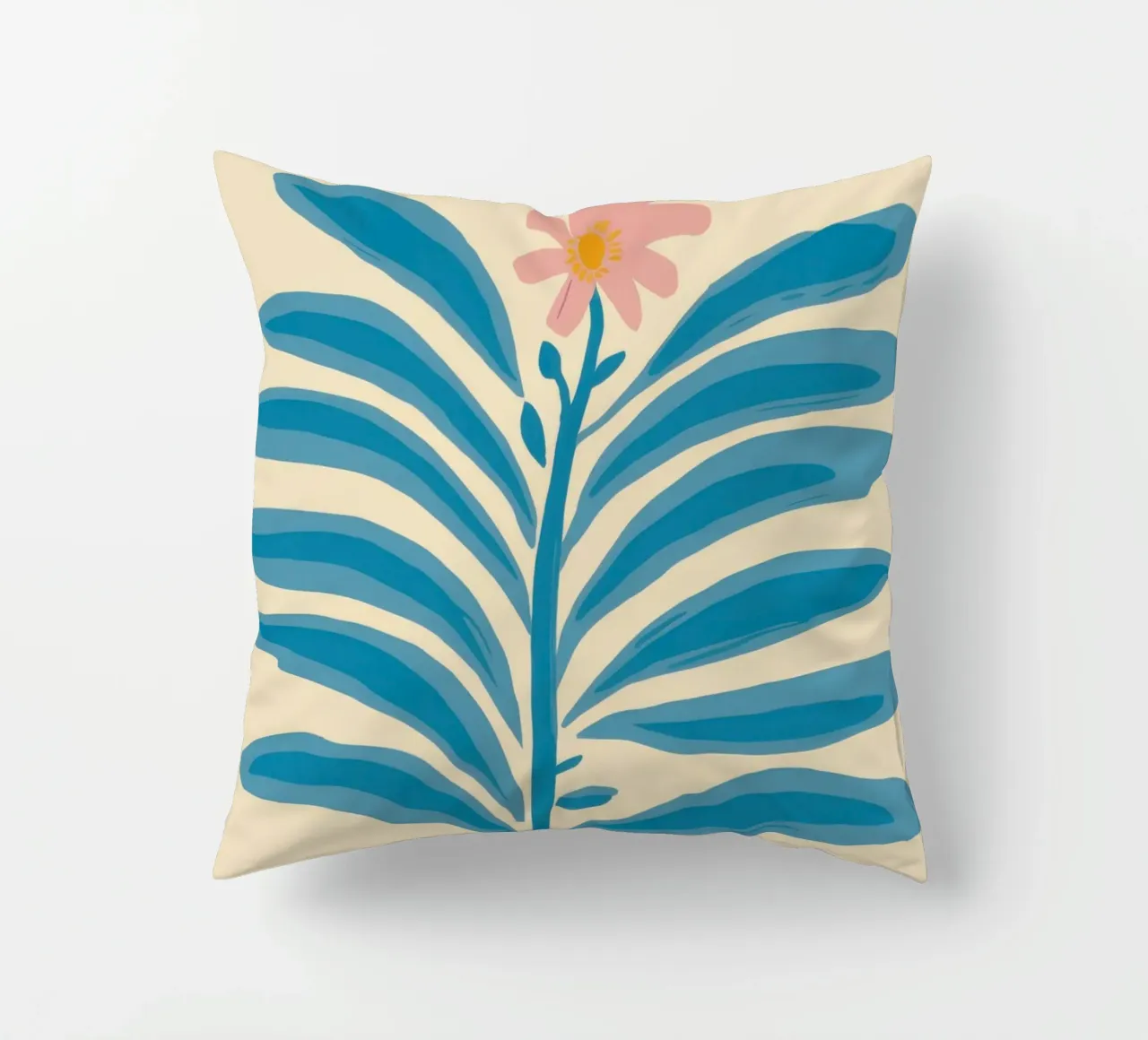 Elegant Azure Branch cuscino da Luna Aura