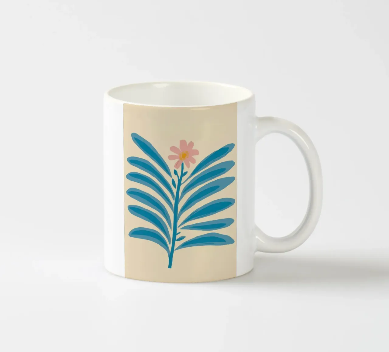 Elegant Azure Branch tazza in ceramica da Luna Aura