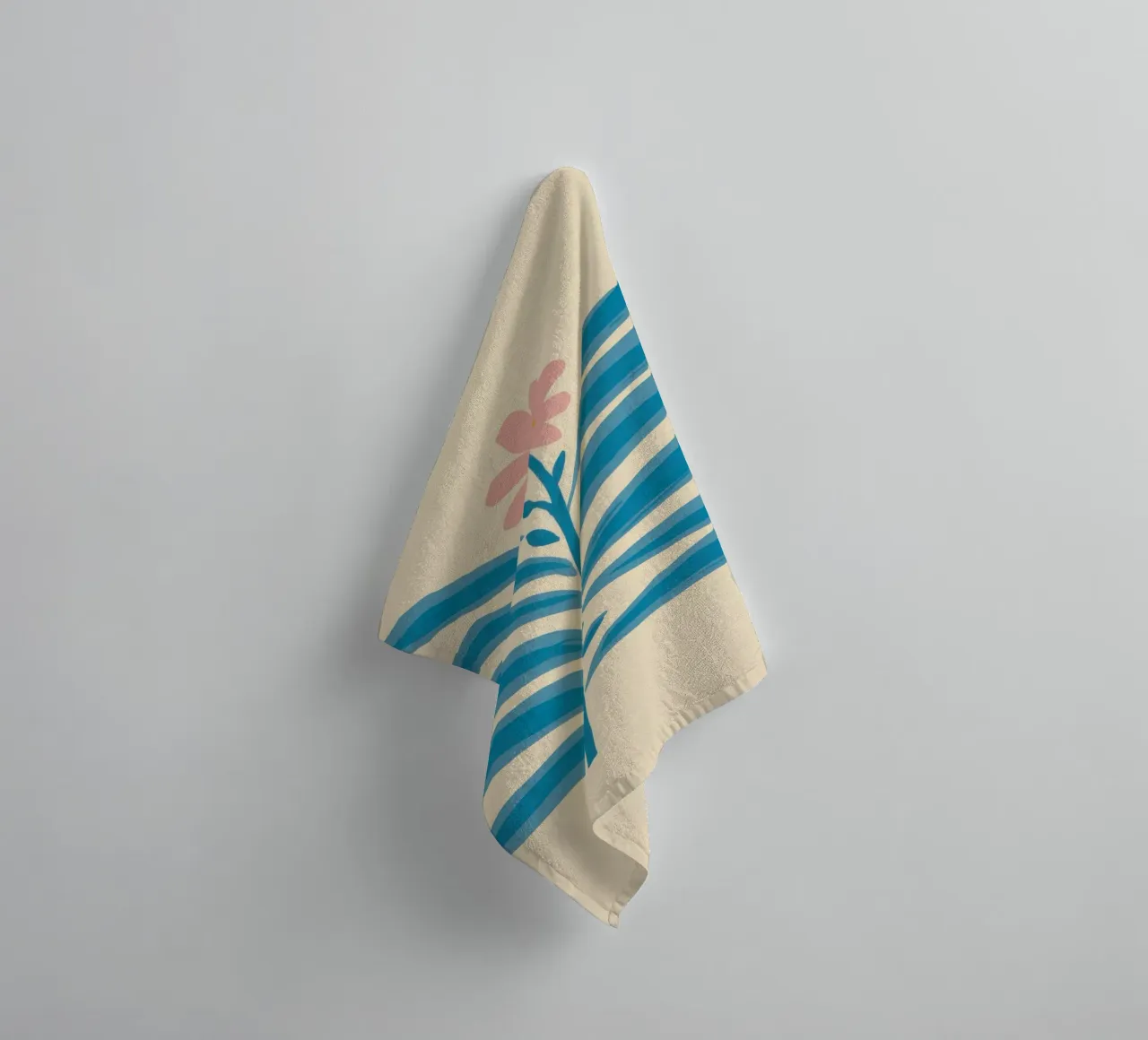 Elegant Azure Branch towel by Luna Aura