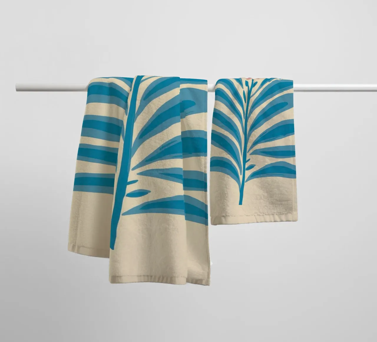 Elegant Azure Branch towel by Luna Aura