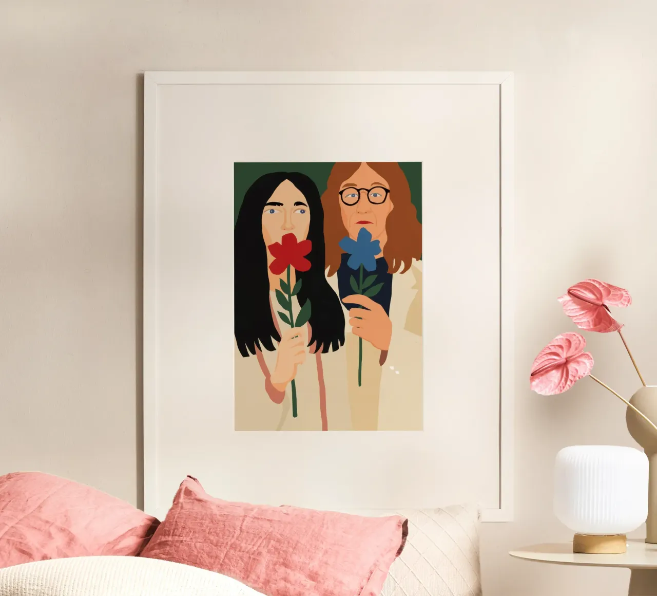 Amicizia in fiore poster da Luna Aura