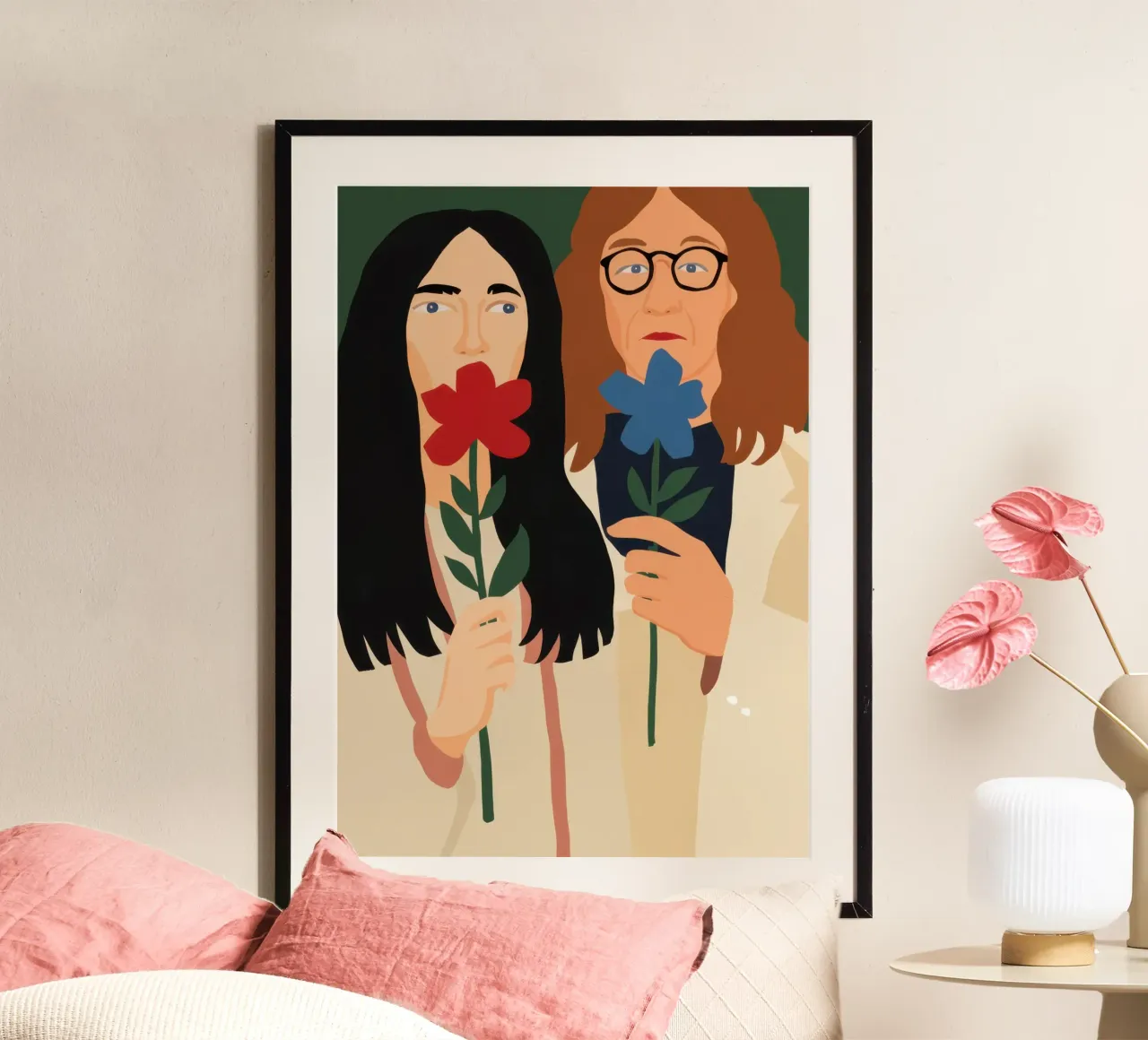 Amicizia in fiore poster da Luna Aura