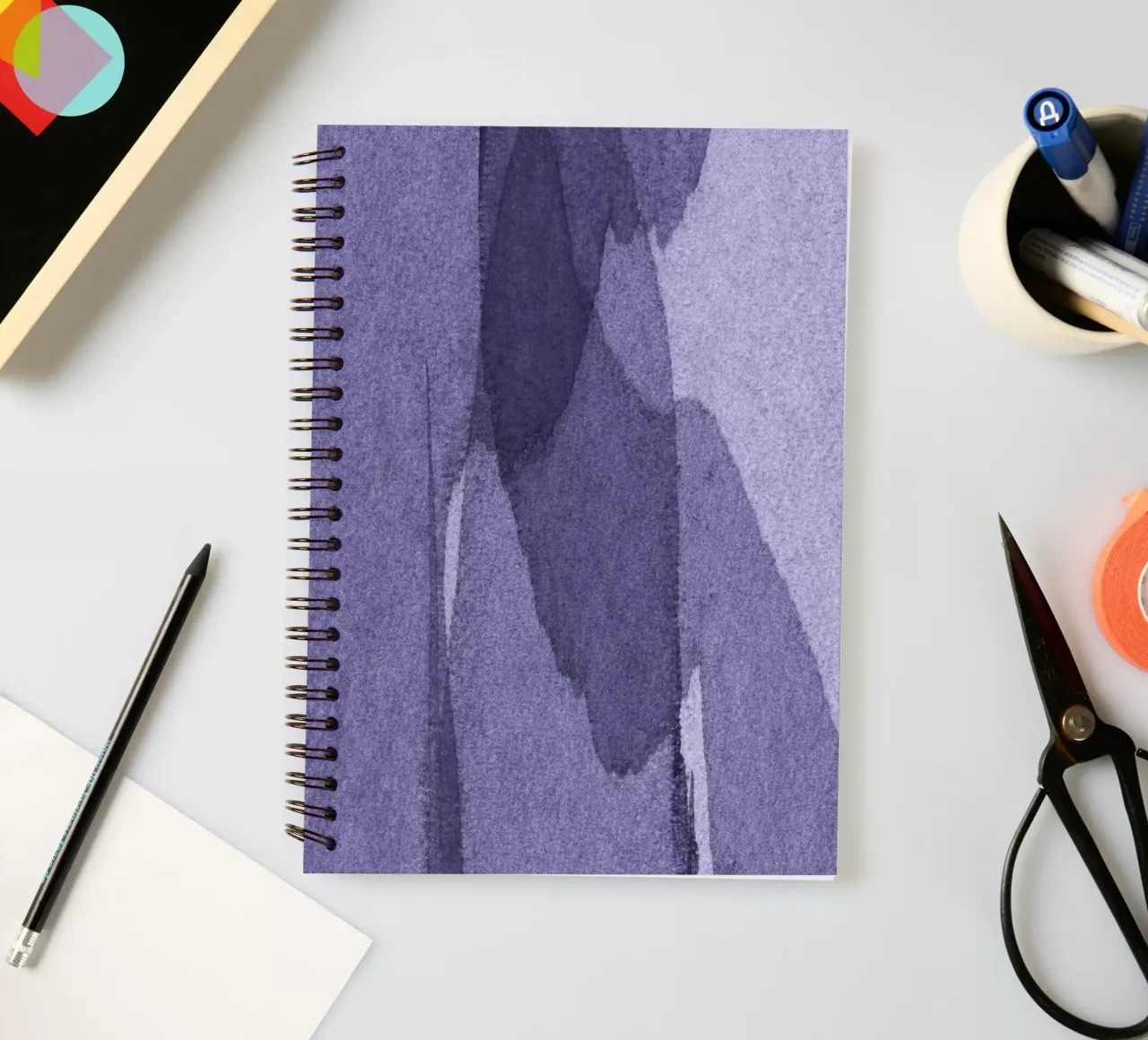 transparent violet spiral notebook by IRIS LEHNHARDT FINE ART