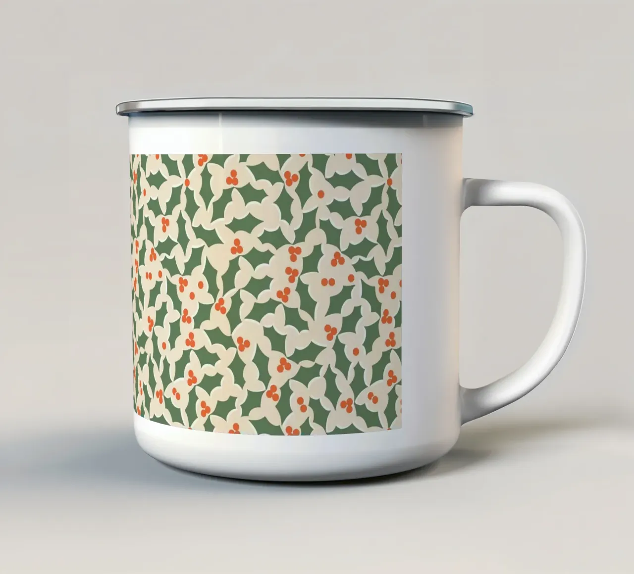 Christmas Pattern No 39 tazza in smalto da treechild