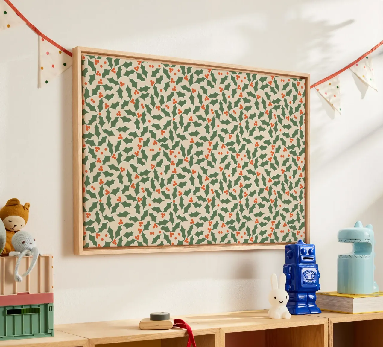 Christmas Pattern No 39 tela con Cornice a cassetta da treechild