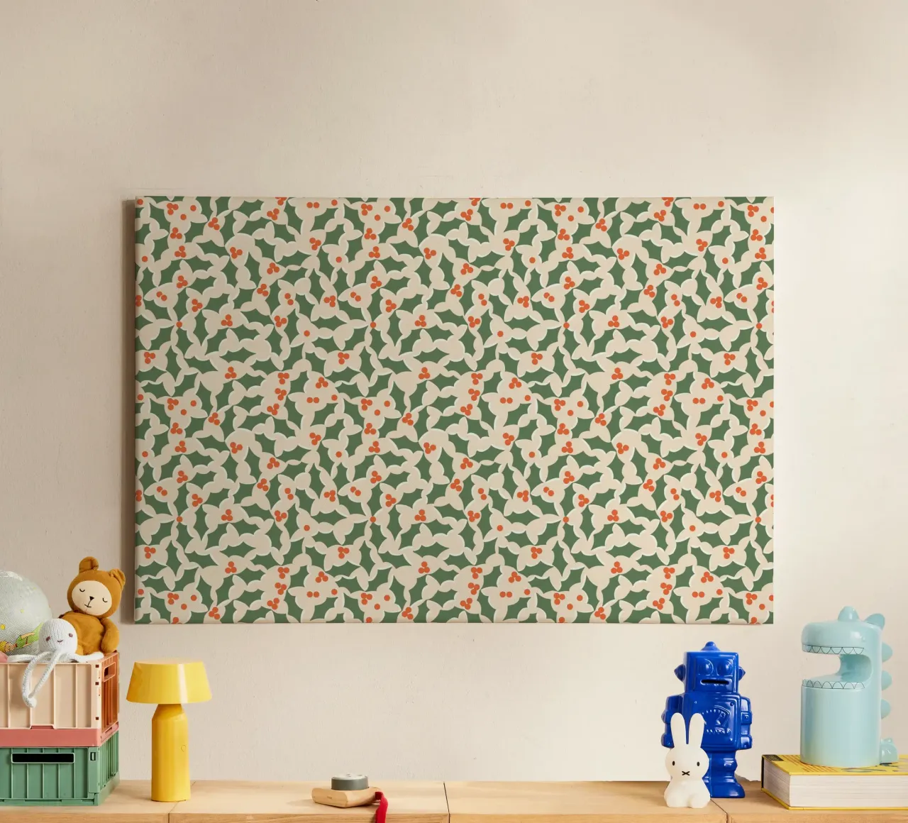 Christmas Pattern No 39 tela con Cornice a cassetta da treechild