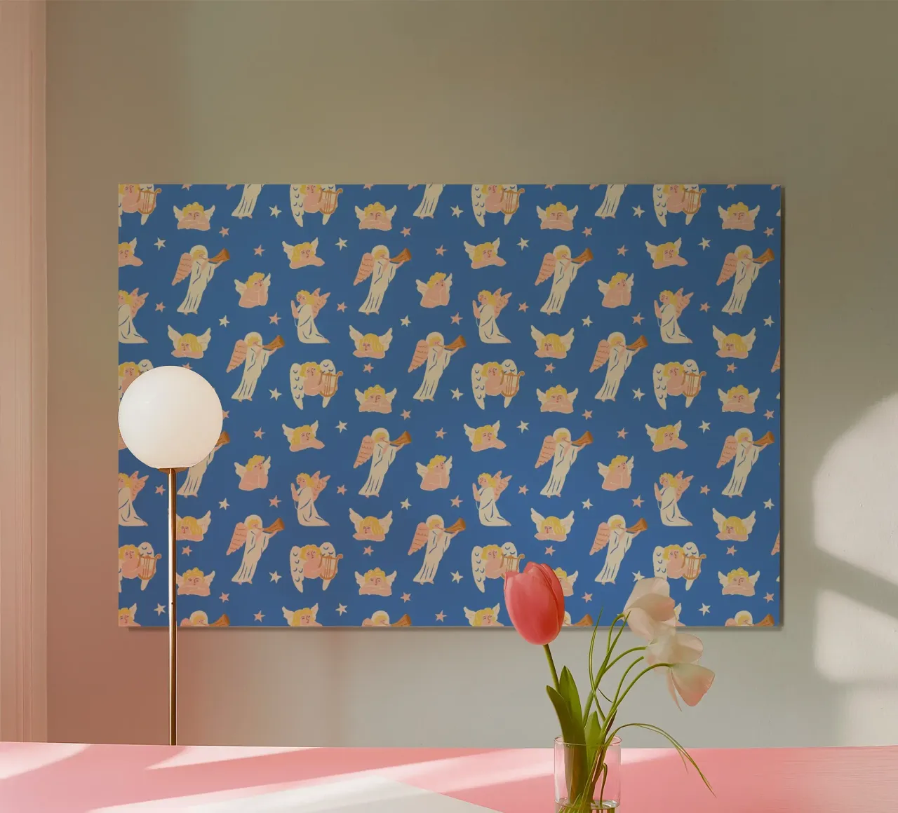Christmas Pattern No 40 poster con telaio in plastica da treechild