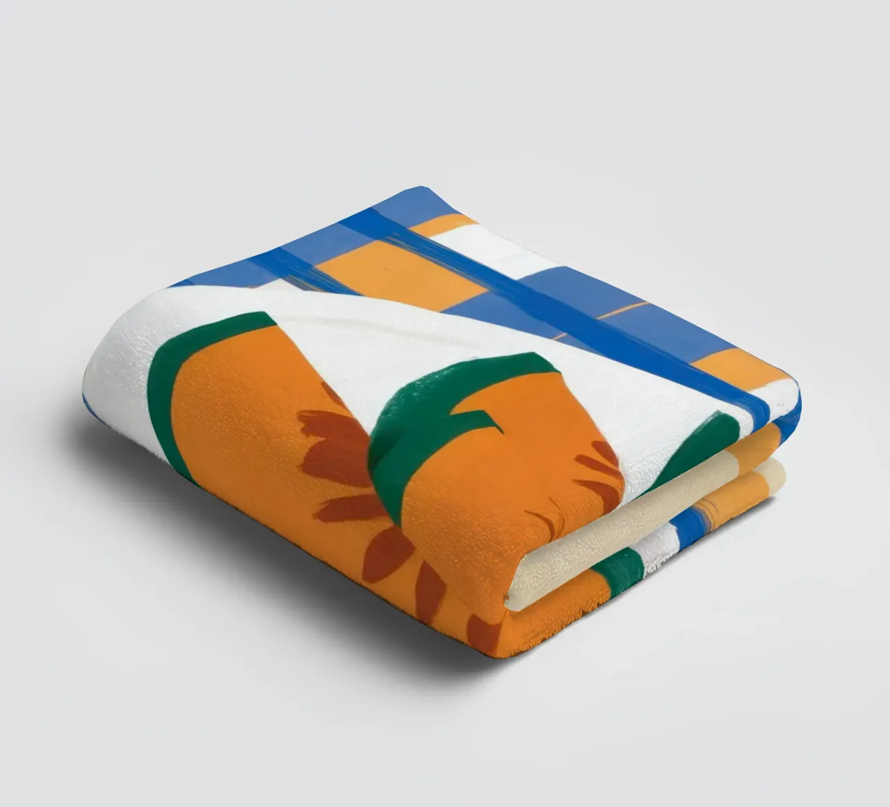 Melon on Checkers towel by Irish Strokes