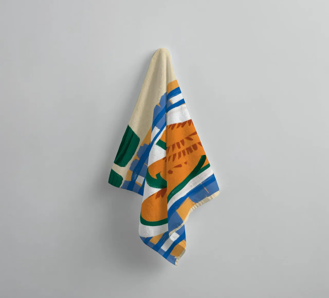 Melon on Checkers towel by Irish Strokes