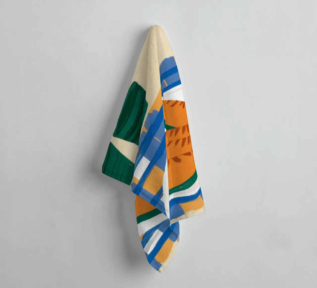 Melon on Checkers towel by Irish Strokes