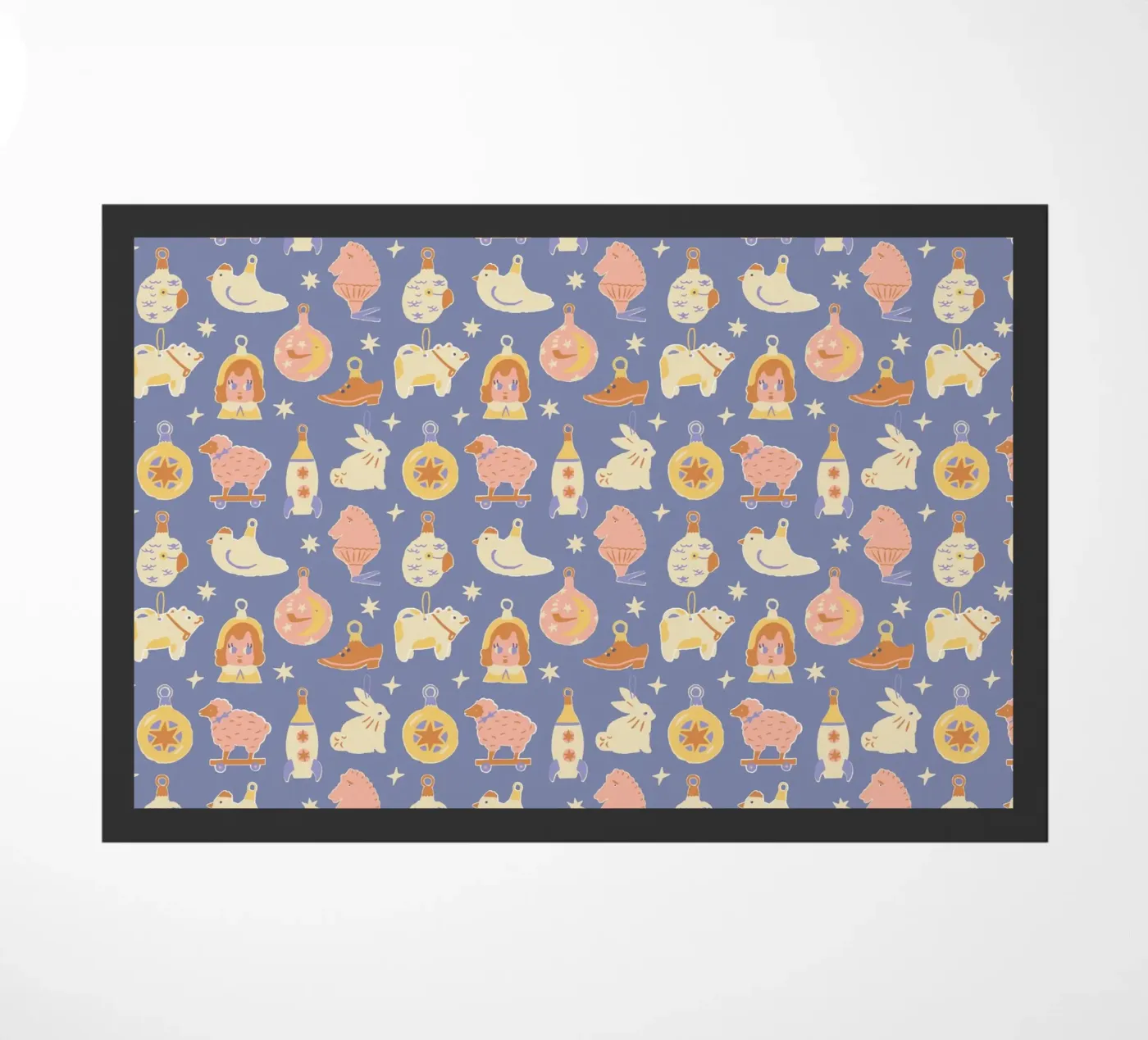Christmas Pattern No 41 deurmat van treechild