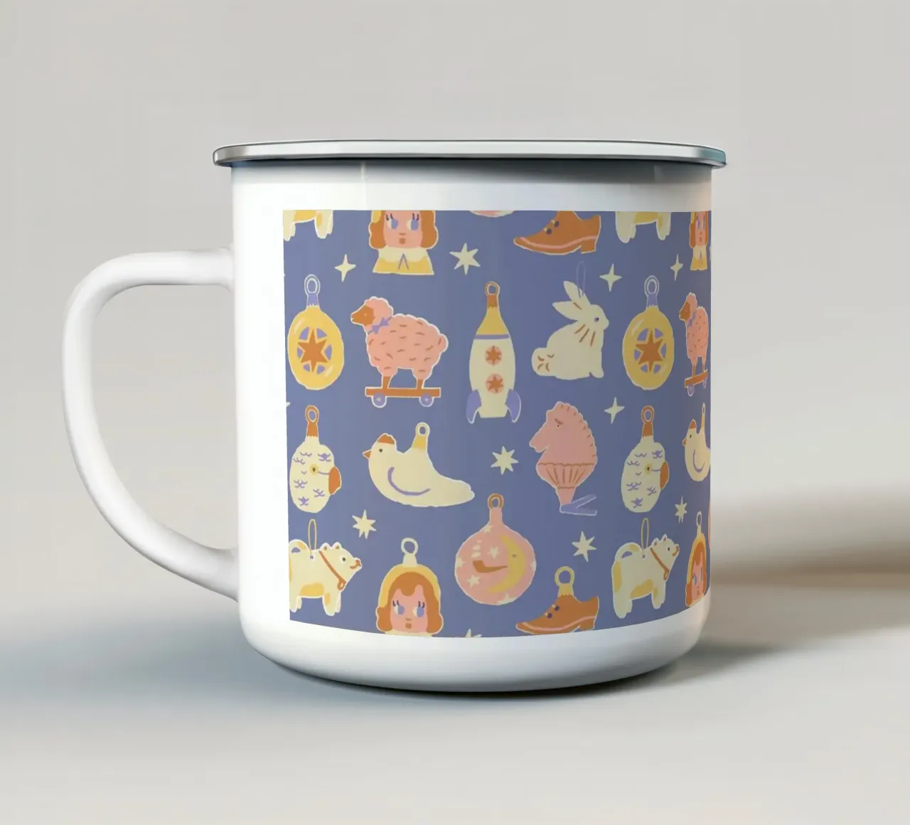 Christmas Pattern No 41 tazza in smalto da treechild