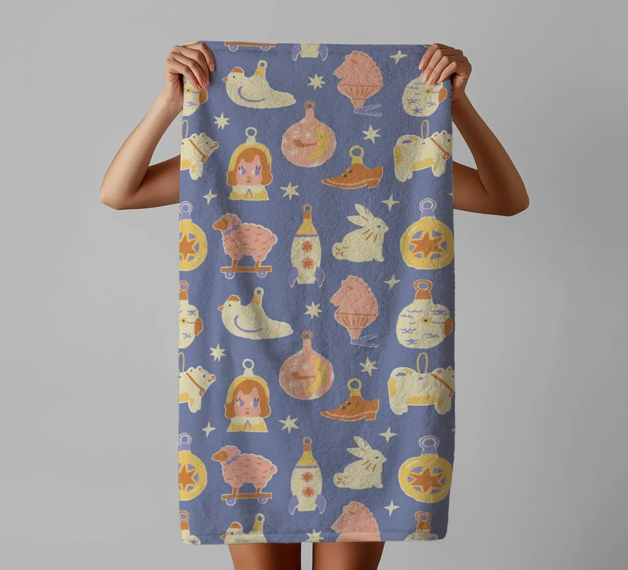 Christmas Pattern No 41 asciugamano da bagno da treechild