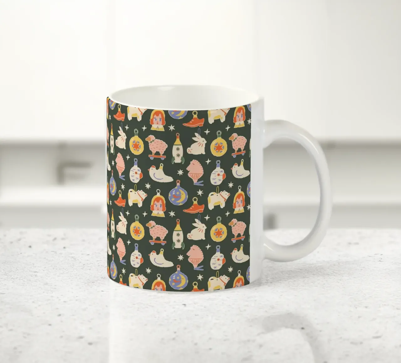 Christmas Pattern No 42 tazza in ceramica da treechild