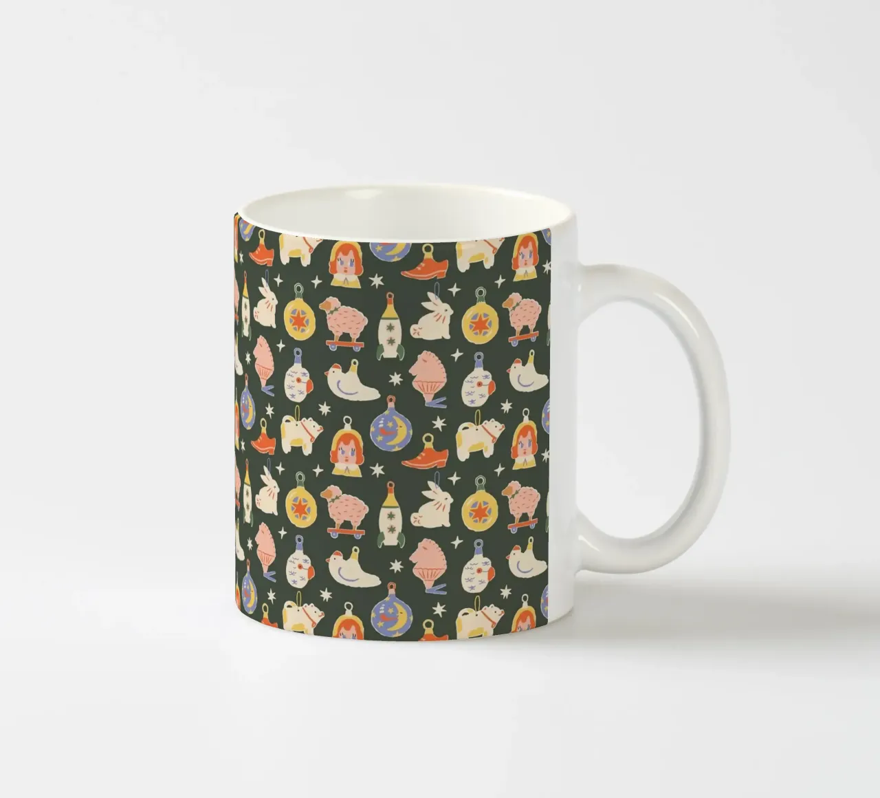 Christmas Pattern No 42 tazza in ceramica da treechild