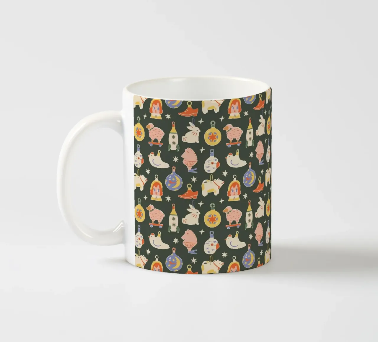 Christmas Pattern No 42 tazza in ceramica da treechild